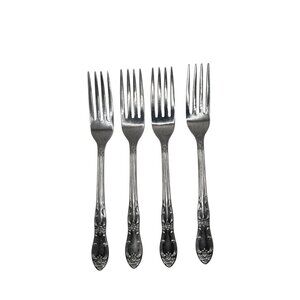 Oneida Silver Venus Stainless Steel Dinner Forks Set Of 4 Discontinued Floral Sc